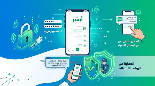 حماية حساب أبشر من الاحتيال