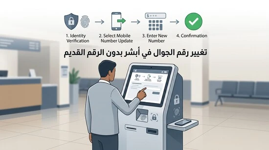 تغيير رقم الجوال في أبشر بدون الرقم القديم عبر الخدمة الذاتية