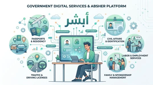 منصة أبشر والخدمات الرقمية