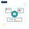 أيقونة أبشر أعمال لأهم الخدمات، وتظهر حقيبة أعمال ووثيقة إقامة وملف عامل وأسهم نقل الخدمات.