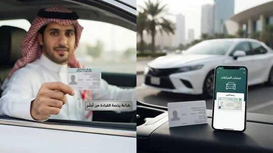 مقارنة توضيحية بين رخصة القيادة الشخصية ووثيقة رخصة السير الخاصة بالمركبة