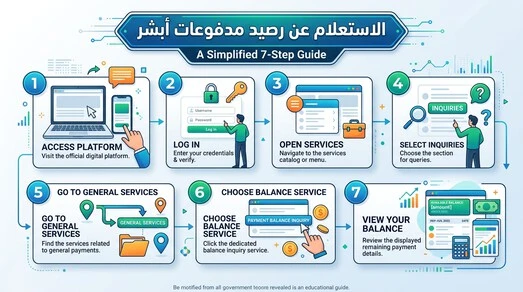 خطوات أبشر استعلام عن رصيد المدفوعات